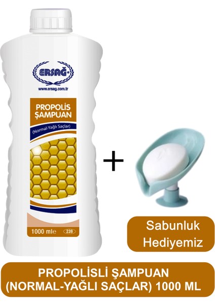 Propolisli Şampuan (Yağlı-Normal Saçlar) 1000 ml - Sabunluk Hediyemiz 239-08
