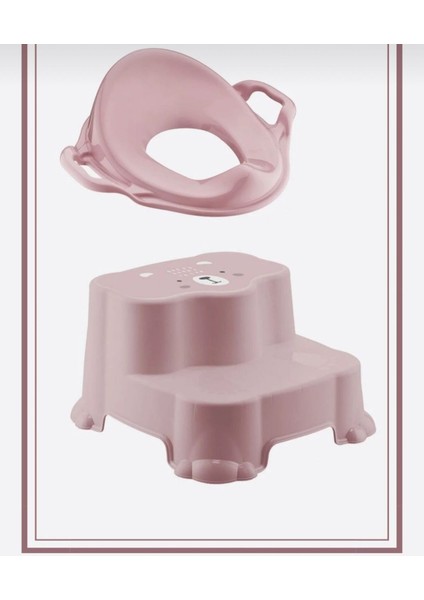 Kaydırmaz Çocuk Klozet Adaptörü ve Kaymaz Basamak Taburesi 2'li Tuvalet Seti fiyatları