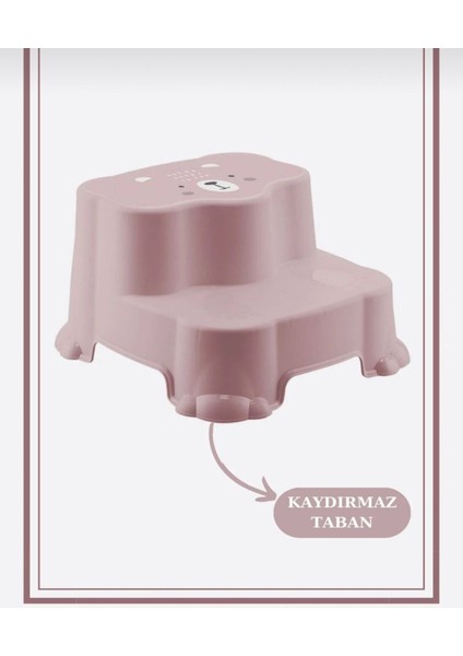 Kaydırmaz Çocuk Klozet Adaptörü ve Kaymaz Basamak Taburesi 2'li Tuvalet Seti fırsatları