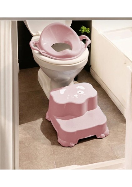Kaydırmaz Çocuk Klozet Adaptörü ve Kaymaz Basamak Taburesi 2'li Tuvalet Seti indirimleri
