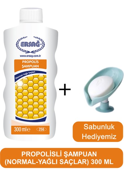 Propolisli Şampuan (Yağlı-Normal Saçlar) 300 ml - Sabunluk Hediyemiz 256-14