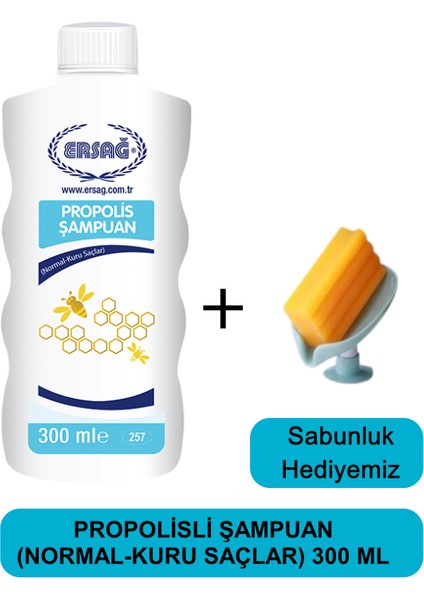 Propolisli Şampuan (Normal-Kuru Saçlar) 300 ml - Sabunluk Hediyemiz 257-15