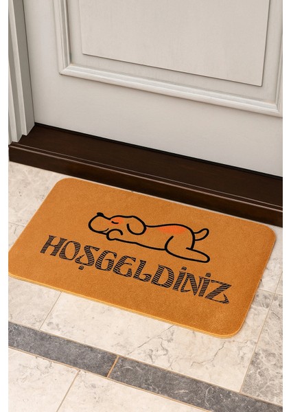 Velür Coco Dokulu Welcome Hoş Geldiniz Kapı Önü Dış Mekan Paspası 45X70CM 27YCM260106