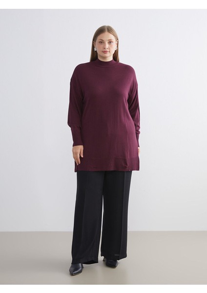 Artı Yeni Sezon Dik Yaka Kadın Triko Tunik modelleri