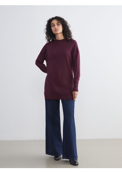 Artı Yeni Sezon Dik Yaka Kadın Triko Tunik fırsatları