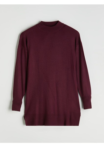 Artı Yeni Sezon Dik Yaka Kadın Triko Tunik