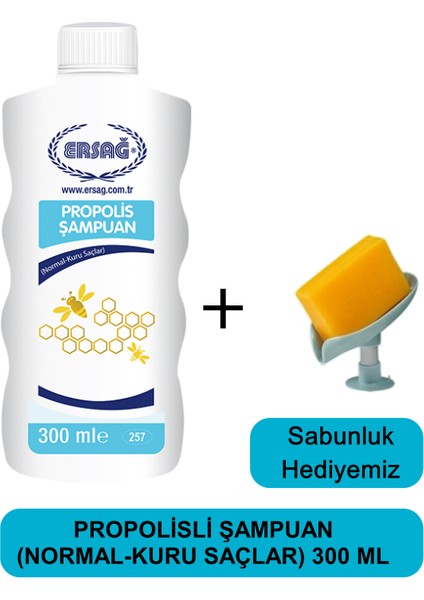 Propolisli Şampuan (Normal-Kuru Saçlar) 300 ml - Sabunluk Hediyemiz 257-11