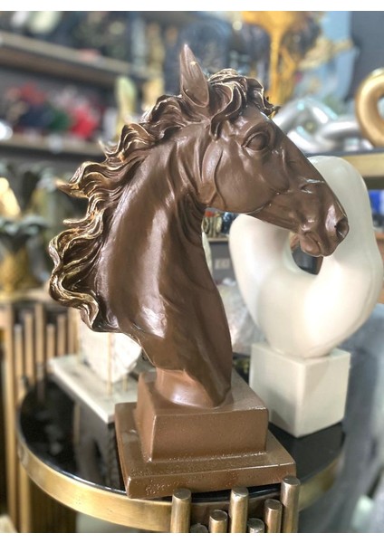 Dekoratif At Kafası Büst Büyük Boy Heykeli Kaideli fırsatları