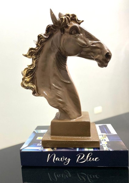 Dekoratif At Kafası Büst Büyük Boy Heykeli Kaideli indirimleri