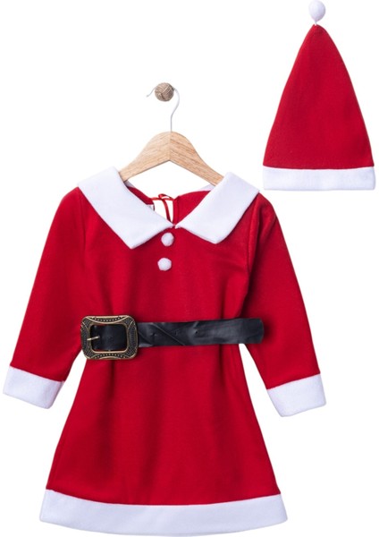 Kız Çocuk Yılbaşı Noel Temalı Noel Baba Elbisesi fırsatları