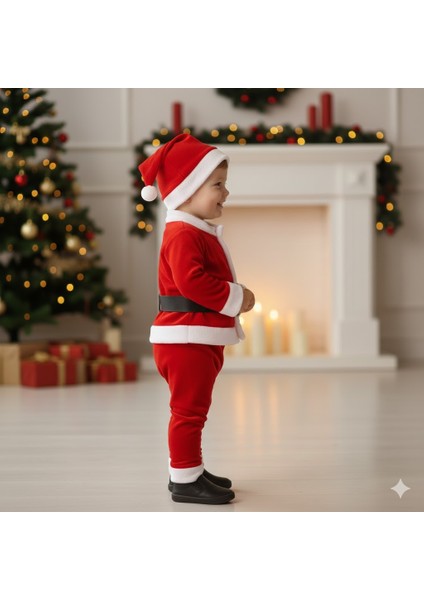 Erkek Çocuk Noel Yılbaşı Temalı Noel Baba Takımı fiyatları