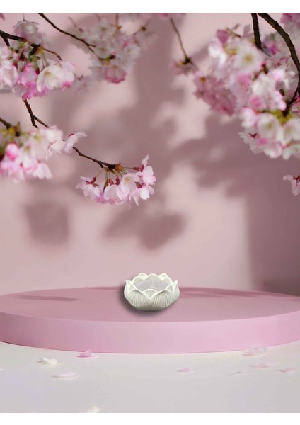 Dekoratif Lotus Çiçeği Formlu Hoş Kokulu %100 Doğal Soya Mum Zarif ve Mistik Tasarım - Ev Dekorasyonu, Medıtasyon, Yoga Alanları, Spa Atmosferi ve Özel Günler Için Şık ve Estetik Hediye Seçeneği fırsatları