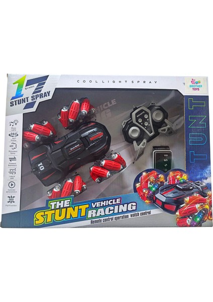 Duman Çıkaran El Sensörlü Akrobat Araba Uzaktan Kumandalı Full Fonksiyon Şarjlı Oyuncak 16 Cm. Kırmızı Renk modelleri