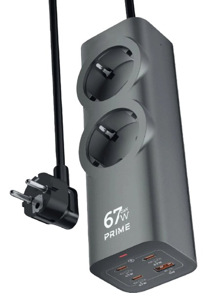 67W 2xac 3xtype-C 1xusb Çıkış Akım Korumalı Çoklu Priz | 2200W Güç, Hızlı Şarj Destekli, Kompakt Tasarım modelleri