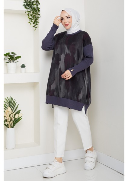 Kadın Ipek Kupra Merserize Triko Tunik -PMK495