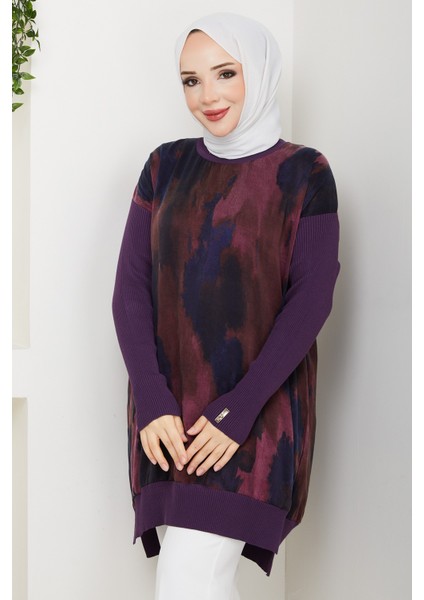 Kadın Ipek Kupra Merserize Triko Tunik -PMK495