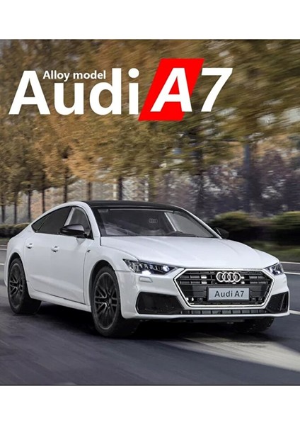 Audi A7 Araba 1:24 Diecast Metal Model Araba Koleksiyon Araba Sesli Işıklı 21 cm Oyuncak Araba