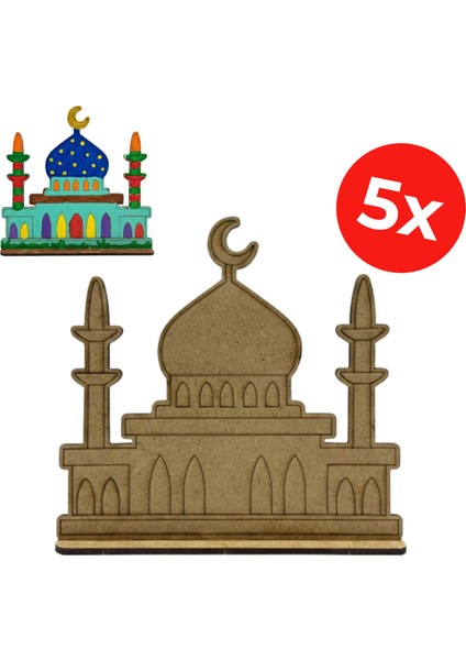 Ramazan Temalı Ahşap Camii Maket Kiti – Çocuk Aktivite Seti