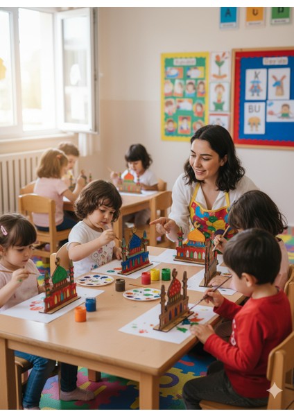 Ramazan Temalı Ahşap Camii Maket Kiti – Çocuk Aktivite Seti fiyatları