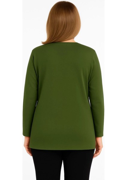 Rahat Kesim Inci Taş Işlemeli Anne Kadın Penye Bluz modelleri