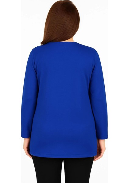 Rahat Kesim Inci Taş Işlemeli Anne Kadın Penye Bluz modelleri