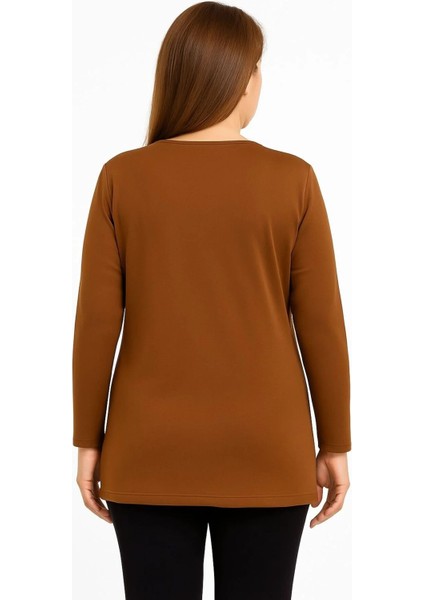 Rahat Kesim Inci Taş Işlemeli Anne Kadın Penye Bluz modelleri