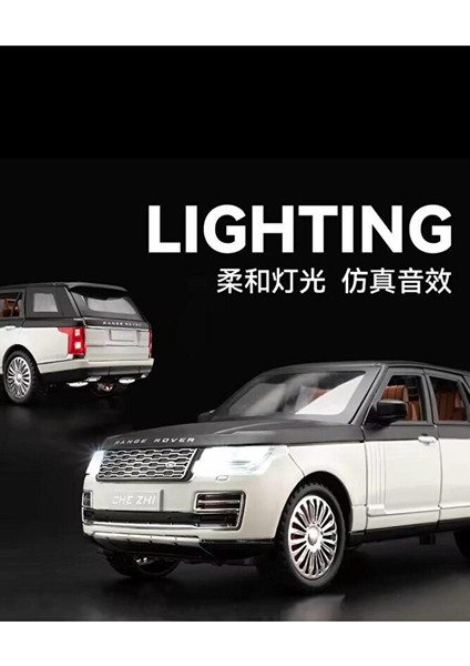Range Rover Land Jip Tarzı Araba Diecast Model Araba 1:24 Range Rover Beyaz Jip Sesli ve Işıklı fırsatları