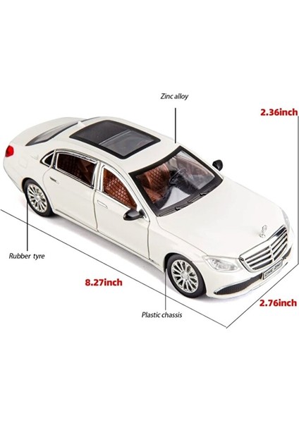 Mercedes-Benz Araba Mercedes E300L Araba 1:24 Diecast Metal Model Koleksiyon Araba Sesli Işıklı 21CM modelleri