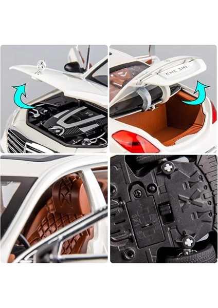 Mercedes-Benz Araba Mercedes E300L Araba 1:24 Diecast Metal Model Koleksiyon Araba Sesli Işıklı 21CM fırsatları