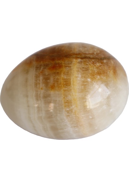 Bal Oniks Doğal Taş Yumurta – 2,3 Inç | El Yapımı Dekoratif Şifa Taşı | Benzersiz Doğal Desenli