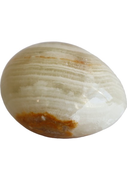 Bal Oniks Doğal Taş Yumurta – 2,3 Inç | El Yapımı Dekoratif Şifa Taşı | Benzersiz Doğal Desenli fırsatları