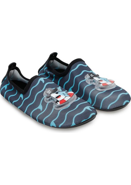 Işıklı Köpek Balığı Figürlü Kaymaz Tabanlı Esnek Hafif Dayanıklı Çocuk Havuz Plaj Deniz Ayakkabısı fırsatları