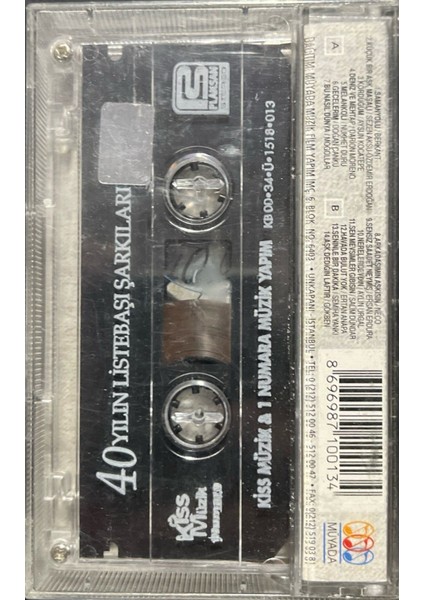 Kaset 40 Yılın Listebaşı Şarkıları Kaset fiyatları