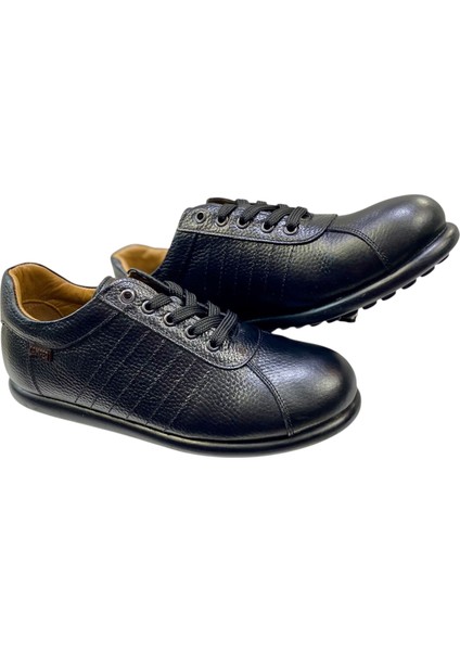 Erkek Bağcıklı Iç ve Dış Yüzey Deri Kauçuk Taban Günlük CASUAL-778-SİYAH fiyatları