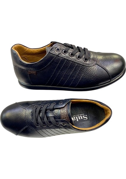 Erkek Bağcıklı Iç ve Dış Yüzey Deri Kauçuk Taban Günlük CASUAL-778-SİYAH fırsatları