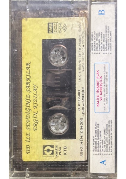 Kaset Ergin Kızılay Ud Ile Sevdiğiniz Şarkılar Kaset fiyatları