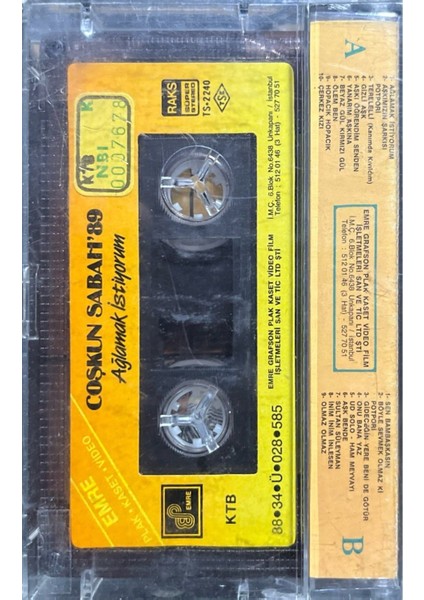 Kaset Coşkun Sabah '89 Ağlamak Istiyorum Kaset fiyatları