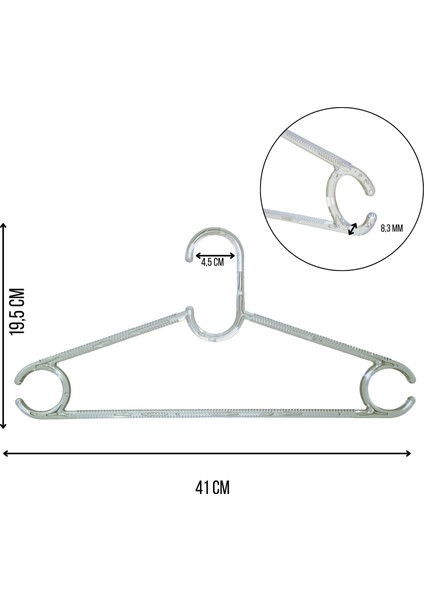 6 Adet Kristal Plastik Askı, Elbise Askısı, Şeffaf Askı, Çocuk Askı, Gömlek Askısı modelleri