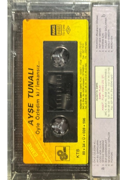 Kaset Ayşe Tunalı Öyle Özledim Ki Imkansız Kaset fiyatları