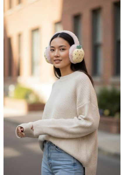 Soğuktan Koruyucu Meyveli Peluş Kışlık Katlanabilir Kulaklık Kulak Koruyucu