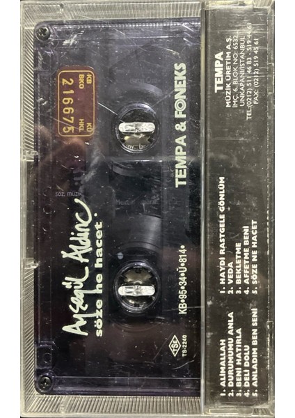 Kaset Ayşegül Aldinç Söze Ne Hacet Kaset fiyatları