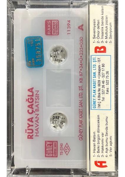 Kaset Rüya Çağla Havan Batsın Kaset fiyatları