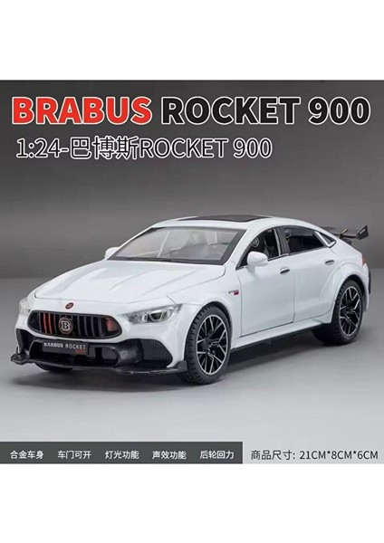 1:24 Brabus Rocket 900 Diecast Model Araba Mercedes Amg Gtr Beyaz Diecast Model Araba Brabus modelleri