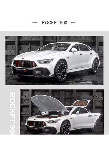 1:24 Brabus Rocket 900 Diecast Model Araba Mercedes Amg Gtr Beyaz Diecast Model Araba Brabus fırsatları