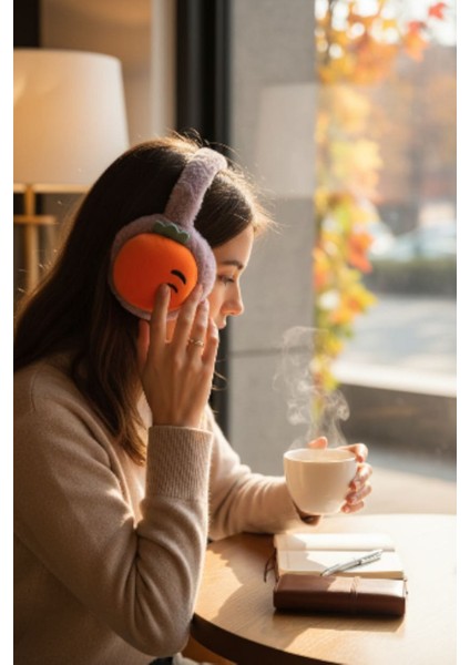 Soğuktan Koruyucu Meyveli Peluş Kışlık Katlanabilir Kulaklık Kulak Koruyucu