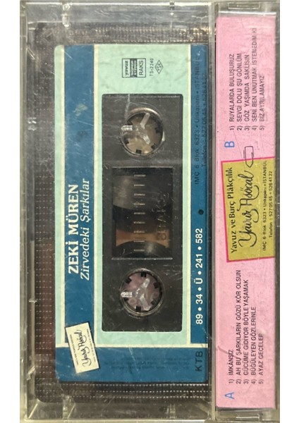 Kaset Zeki Müren Zirvedeki Şarkılar Kaset fiyatları