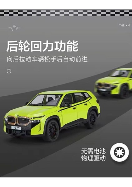 Bmw Xm Yeşil Diecast Model Araba 1:24 Kapılar Bagaj Kaput Açılır Pilsiz Bmw Ix Araba Model fırsatları