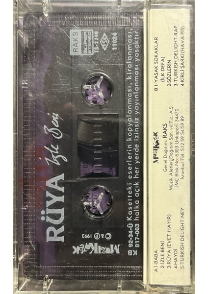 Kaset Rüya Çağla Işle Beni Kaset fiyatları