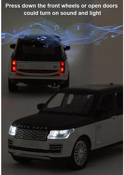 Range Rover Land Jip Tarzı Araba Diecast Model Araba 1:24 Siyah Range Rover Model Diecast Araba fiyatları
