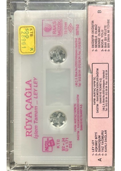 Kaset Rüya Çağla Işlem Tamam Ley Ley Kaset fiyatları